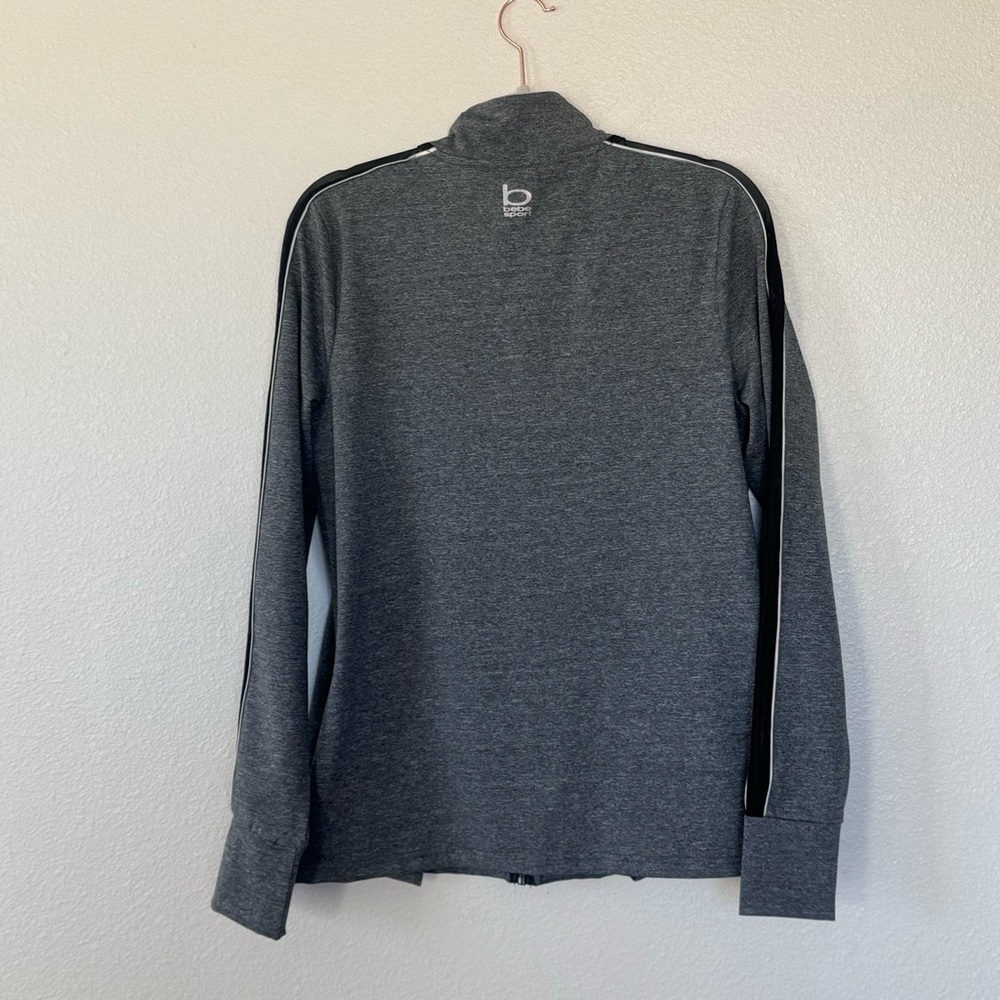 BEBE Sport Gray Zip Up Performance Jacket Size L Large - Picture 3 of 8